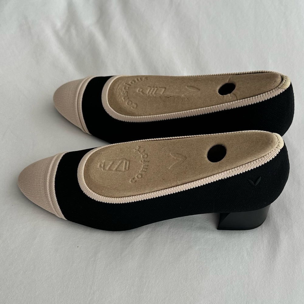Elegant Black and Cream Women's Shoes